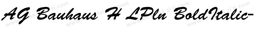 AG Bauhaus H LPln BoldItalic字体转换
